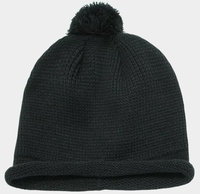 Image Decky Brand Solid Roll Up Beanie (w/ Pom Pom)